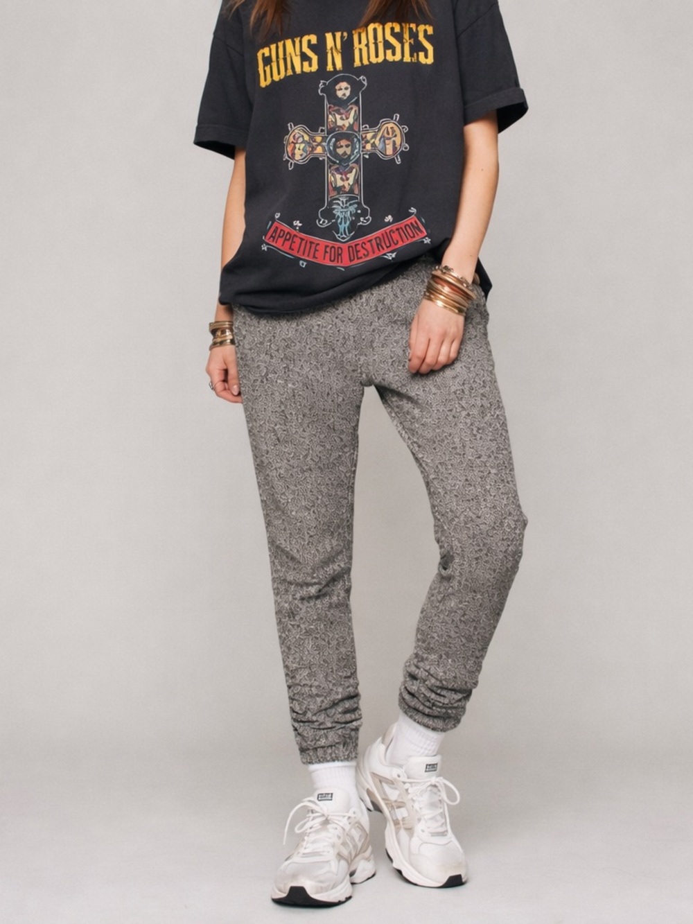 🌼FREE PEOPLE🌼 Milo Metallic Shimmer Knit Low Waist Jogger, Size XS